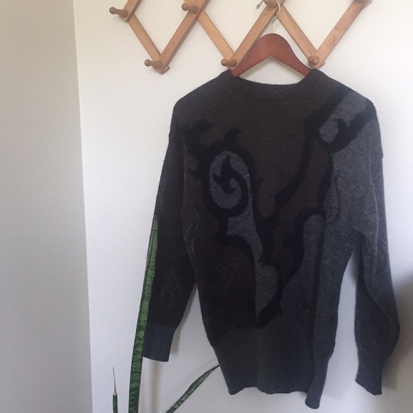VINTAGE Graphic Cashmere Blend Sweater - Picture 5 of 8